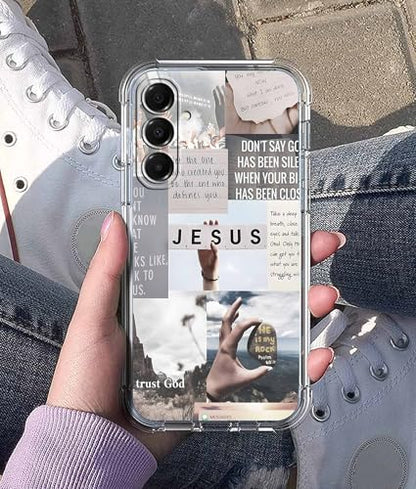 Jesus Quotes Case for Samsung Galaxy A17,Christian Bible Verse Saying Collage,Unique Soft TPU Bumper Case,SA17 - color: Jesus Quote, size: Samsung Galaxy A17