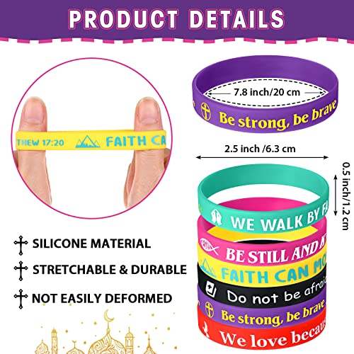 30 Pcs Bible Verses Bracelets Bulk Christian Bracelet Scripture Gifts