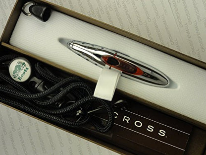 Cross Made in the USA Red Metal Ion Gel Ink Rollerball Pen with Key Clip and Lanyard. Roots Engraved on side