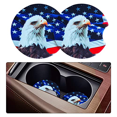 Moly Magnolia 2 Pack Car Coasters for Drinks Absorbent - 2.75 Inch Cute Car Cup Holder Coasters for Women, Removable Cup Holder Coaster for Women Girls, Car Interior Accessories (Style H) - color: Style H
