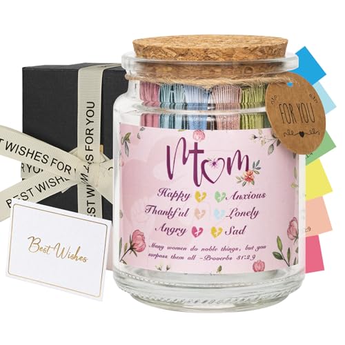 Emotional Bible Verse Jar for Mom-Mom Birthday Gifts from Daughters Sons - style: NIV Bible Emotions Jar for Mom