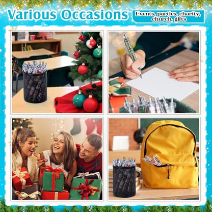 Sayglossy 36 Pcs Christmas Ballpoint Pens Bulk, Holiday Ugly Sweater Novelty Retractable Pens for Classroom Rewards, Office Supplies, Xmas Party Favor, Stocking Stuffer, Teacher Coworker Gift - style: Ugly Sweater