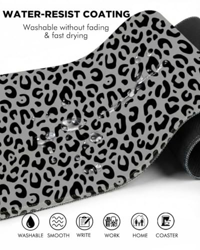 Mouse Pad, Desk Mat, 31.5x11.8in Large Mousepad, Leopard Print - color: Leopard Print