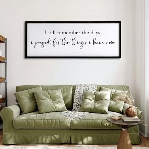 Foutcheou I Still Remember the Days I Prayed Sign Wall Art, 32"×12", Black - color: I Still Remember the Days I Prayed Black, size: 32"L x 12"W