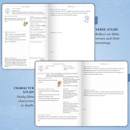 Legend Bible Study Journal for Women, Guide Notebook for Notes Mystic Blue - color: Mystic Blue