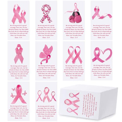 200 Pcs Breast Cancer Awareness Pink Ribbon Prayer Cards - style: Cancer