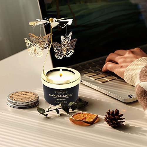 Kelly's Custom Candles, Butterfly Candle Birthday Gift for Mom,Girlfriend,Unique Easter Gifts for Sister, Wife and Mother in Law,Rotatable Aromatherapy Candles Gift for Women. - size: Small(1-Pack), style: Butterfly