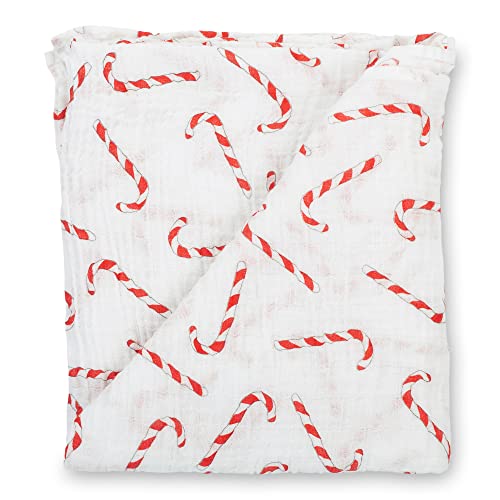 LollyBanks Muslin Swaddle Blanket, 47 x 47 in, Newborn Receiving Blanket - color: Red