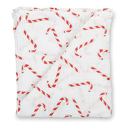 LollyBanks Muslin Swaddle Blanket, 47 x 47 in, Newborn Receiving Blanket - color: Red