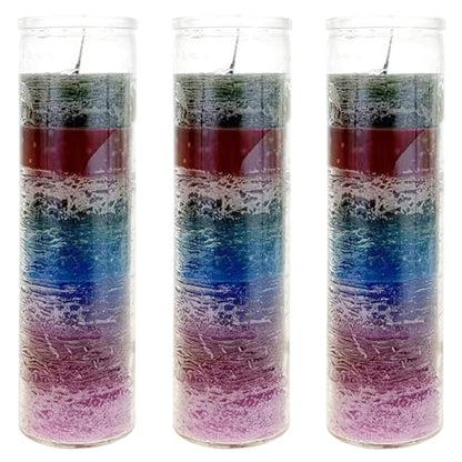 Mega Candles Unscented Devotional Vigil Prayer Wax Candle 3 Count 2" x 8" - color: Multicolor, size: 3 Pieces