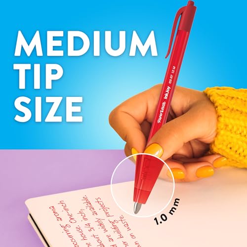 Paper Mate InkJoy 100RT Retractable Ballpoint Pens, Medium Point (1.0mm), 20 Count - Teacher Essentials, Colorful Office Supplies, Note-Taking, Back to School - size: 20 Count
