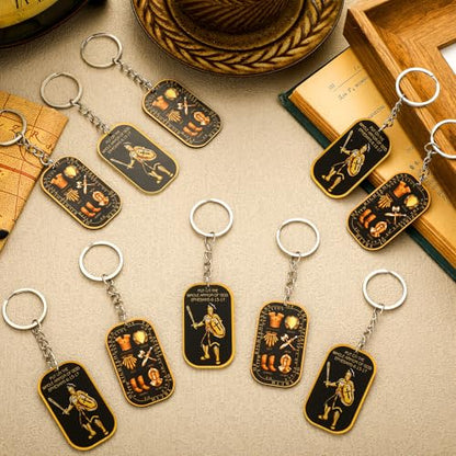 Sureio Christian Gifts Bulk Put on Whole Armor of God Keychains