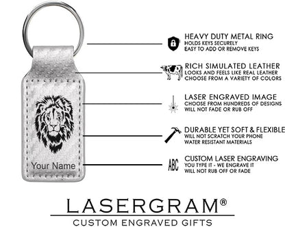 LaserGram Rectangle Keychain, Christian Cross, Personalized Engraving Included - color: Carbon Fiber Silver
