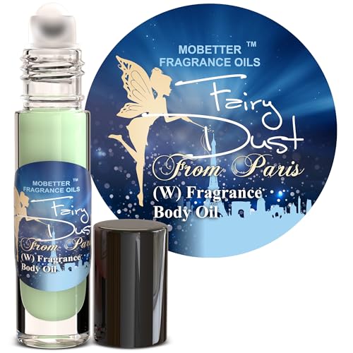 MOBETTER FRAGRANCE OILS Fairy Dust From Paris Women Perfume Body Oil, Long Lasting, Travel Size, Top notes are Peony and Orange Blossom