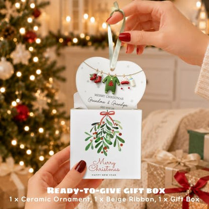 Grandparents Gifts, Pregnancy Announcement Ornament for New Grandma Grandpa - color: Grandparents