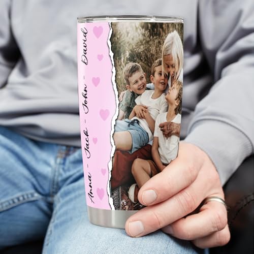 Personalized Grandmother Tumbler Custom Name Nana Insulated cups Travel Coffee Mug with Lids Stainless Steel 20 30 Oz Gifts for Mom Women Grandma Birthday Mothers Day - color: Nana 636