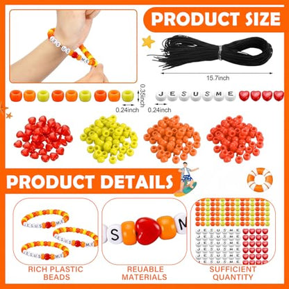 Ferreve 35 Sets Fall Jesus Love Me Bracelet Sunday School Crafts - color: Sun, style: Jesus Love Me