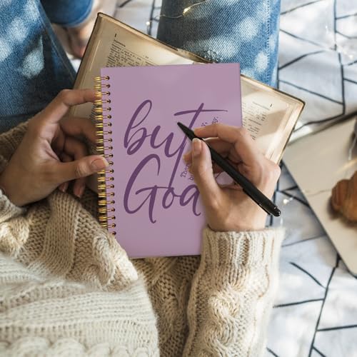 Wheatwin Bible Notebook, But God Christian Notebook Journal, Christian Gifts for Men Women, Inspirational Christian Hardcover Spiral Notebook 5.5x8.3 - Purple - color: But god - Purple