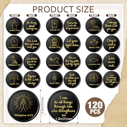 Eersida 120 Pcs Christian Coins Bulk Bible Verse Jesus Tokens, Classic - style: Classic