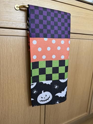 Kitchen Towels, Dish Towels for Kitchen, 3 Pc Kitchen Towel Set - color: Halloween Multi