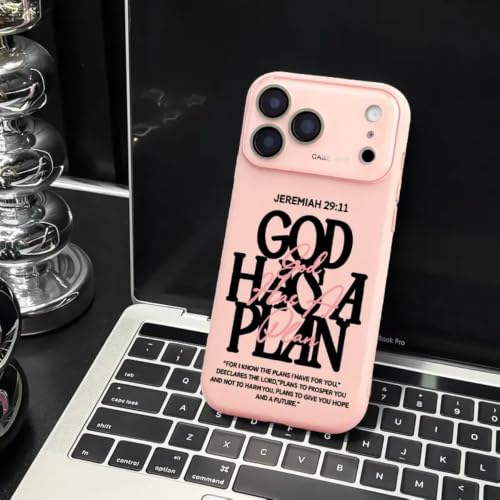 God Has A Plan Christian iPhone Case, Bible Verse Design Phone Case for iPhone 17 Pro Max 16 15 Plus 14 13 12, Shockproof Durable Protective Case (Black,iPhone 14) - color: Black, size: iPhone 14