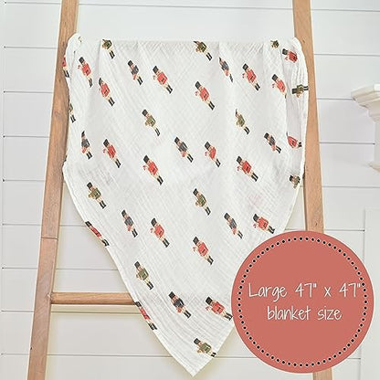 LollyBanks Muslin Swaddle Blankets, 100% Organic Cotton Receiving Blanket - color: What's Cracking