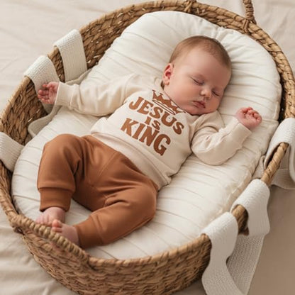 Toddler Baby Boy Christian Outfit Letter Sweatshirt Jogger Pants - size: 12-18 Months