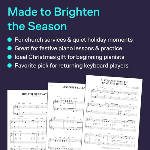 Contemporary Christian Christmas | Easy Piano Sheet Music Book for Beginners and Worship Players | Christmas Songbook with Inspirational CCM Arrangements | Faith-Based Piano Music for Holiday