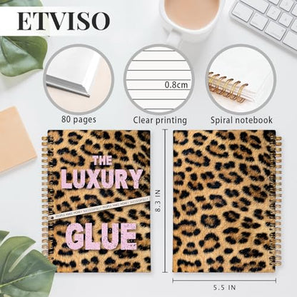 Fashionable Leopard Notebook, Trendy Cheetah Print Notebooks for Note Taking, Funky Leopard Journal, Luxury Modern Journals for Writing, Aesthetic Office Supplies, 5.5x8.3 Inch - color: 05-Bible(09)