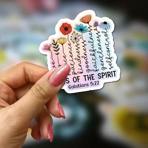 Galatians 5 22 The Fruit of The Spirit Christ Stickers 3Pcs Bible Christian Religious Stickers Vinyl Waterproof - No Fade, Used for Notebook Laptop and Water Bottle (Fruit of The Spirit) - color: Fruit of the Spirit