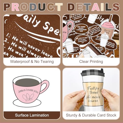 Gueevin 41 Pcs Christian Jesus Coffee Bulletin Board Set Cafe Cutouts