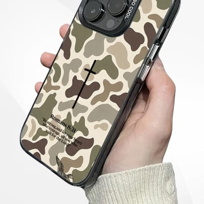 Christian Cross Camo Phone Case Compatible with iPhone 13 Pro - color: Camouflage Cross, size: for iPhone 13 Pro 6.1″