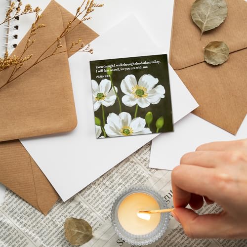 Watercolor Bible Verse Cards, 60 Mini Prayer Cards on 300GSM Pearl Paper - color: Watercolor