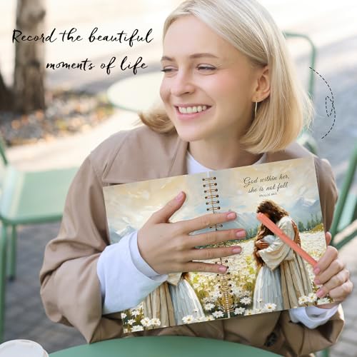 Christian Jesus Notebook, God Is within Her She Will Not Fall Bible Journal, Jesus and Girl Religious Scripture Spiral Notebook, Inspirational Christian Gifts for Women, 5.5x8.3 - color: bt3