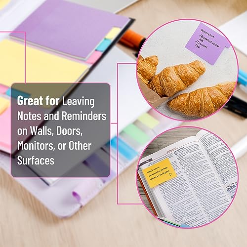 Mr. Pen- Sticky Notes Set, 2 Sets, 2460 Pack, Ruled - color: Vibrant, size: 2 Sets (Pack of 3)
