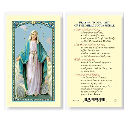 Prayer to Our Lady of The Miraculous Medal Laminated Holy Cards, 25-Count Value Pack