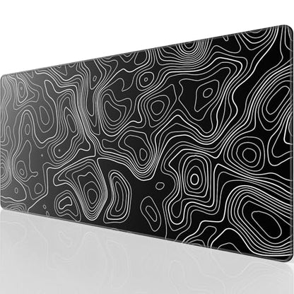 KTRIO Large Gaming Mouse Pad, 31.5 x 15.7 in, Black Topographic, XXL - color: Black Topographic, size: 31.5l X 15.7w Inches