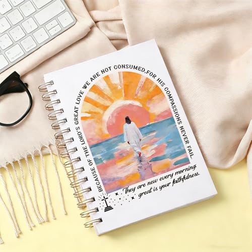 Jesus Bible Journal Notebook - Christian Gifts for Women, Inspirational Bible Verse Note Book for Church Notting Stationery Supplies Religions Gift for Prayer 5.5x8.3 Inches - color: Jesus02