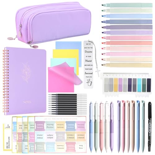 Purple Bible Study Journaling Kit for Women,Bible Learner Supples set - color: purple
