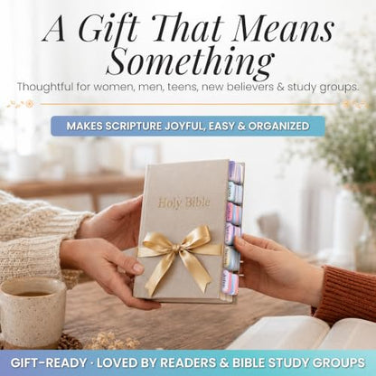 90 Christian Bible Tabs for Women, Teens & Kids - Rainbow - color: Rainbow