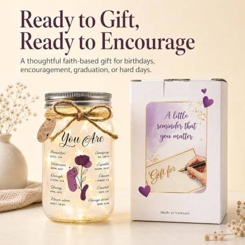 Christian Gifts for Women, Religious Gifts for Women, You Are Loved Jar - color: You are