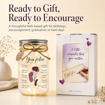 Christian Gifts for Women, Religious Gifts for Women, You Are Loved Jar - color: You are