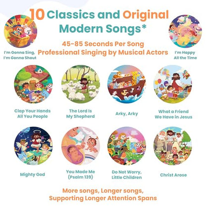 GO GO Songs of Creation and Praise: Christian Baby Books with 10 Songs, Singing Toy, Sound Play for Ages 1-5, Musical Learning, and Interactive Praise Gift for Kids, Bible for Toddlers 1-3 - color: Songs of Creation and Praise