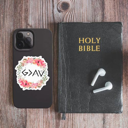 God is Greater Than The Highs and Lows Stickers Christian Faith Jesus Decals Vinyl Waterproof Journaling Aesthetic Bible Verse Stickers for Water Bottles Laptop (God is Greater) - color: God is Greater