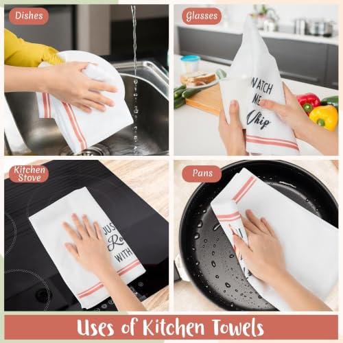 R HORSE 5 Pack Funny Cookware Kitchen Dish Towels - color: Cookware