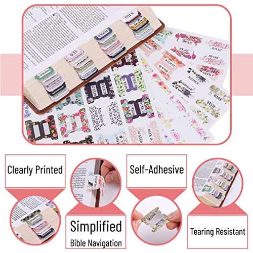 Mr. Pen- Bible Tabs, 120 pcs, Floral Design - color: Floral
