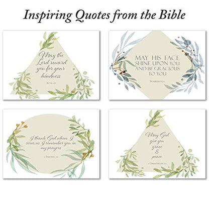 Thank You Inspirational Bible Verse Note Cards with Envelopes - Pack of 48 - style: Thank You
