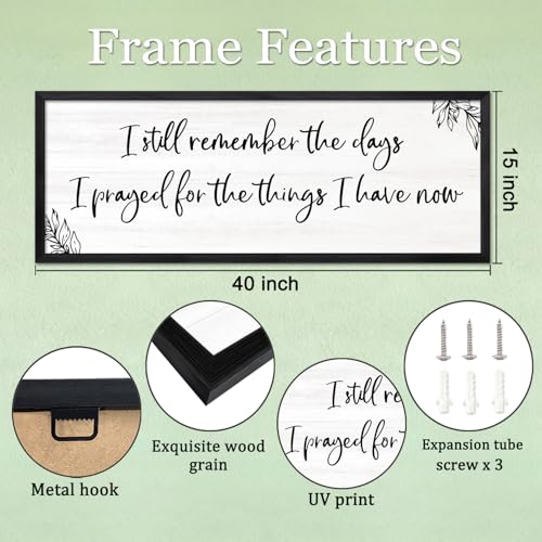 Foutcheou I Still Remember the Days I Prayed Sign Wall Art, 40"×15", Black - color: I Still Remember the Days Sign Black, size: 40"L x 15"W