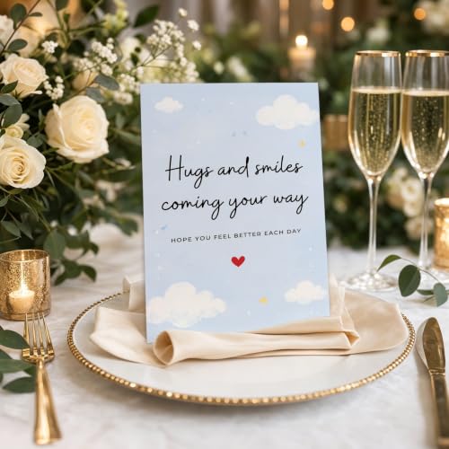 Warm Comfort Get Well Wishes Greeting Card Gift For Loved Ones - color: QY-152