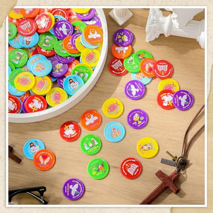 Eersida 120 Pcs Christian Coins Bulk Bible Verse Jesus Tokens, Stylish - style: Stylish